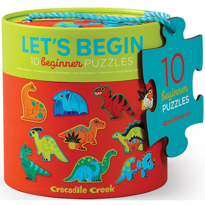 CROCODILE CREEK LET'S BEGIN 2 PC PUZZLE DINOSAURS