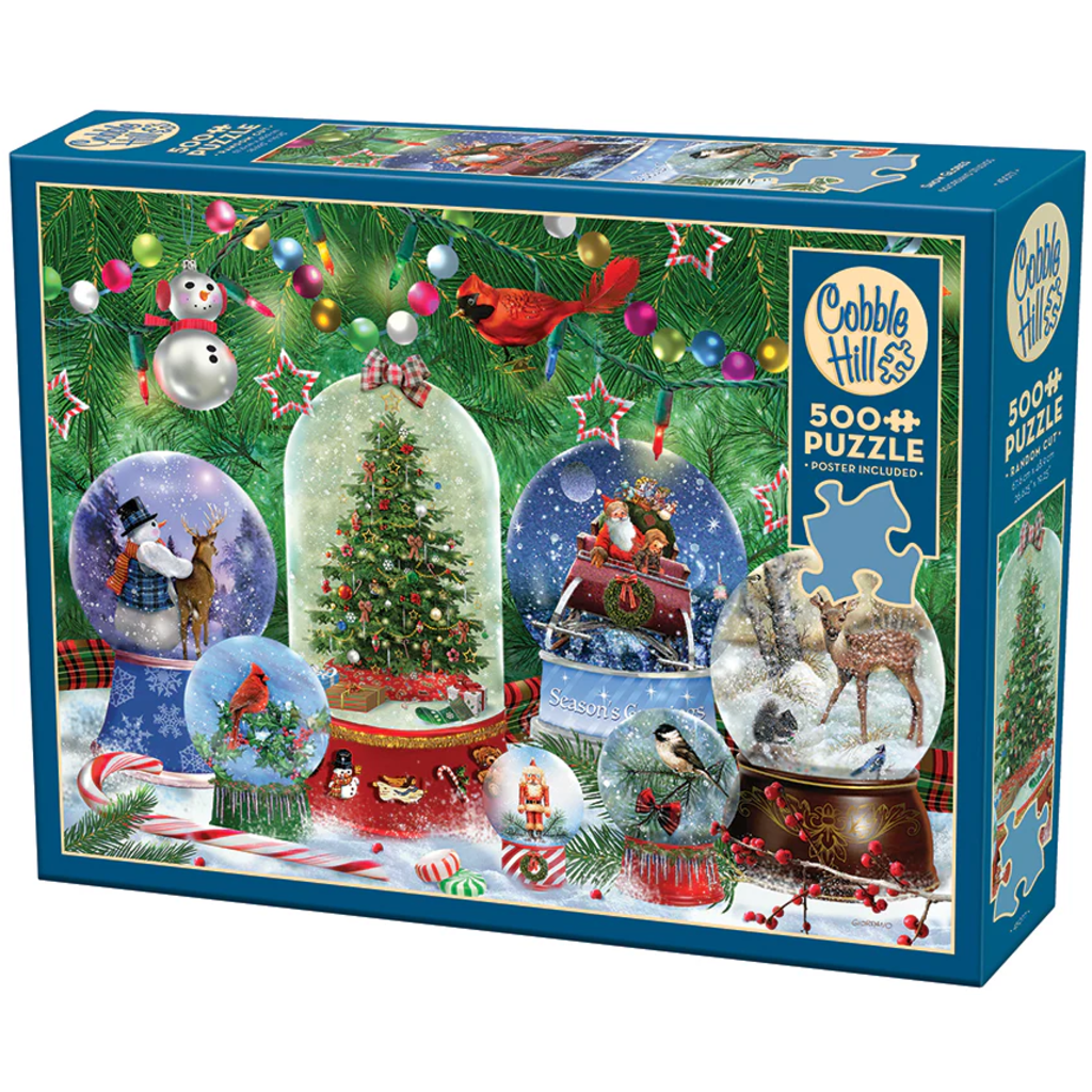 COBBLE HILL SNOW GLOBES 500 PC PUZZLE