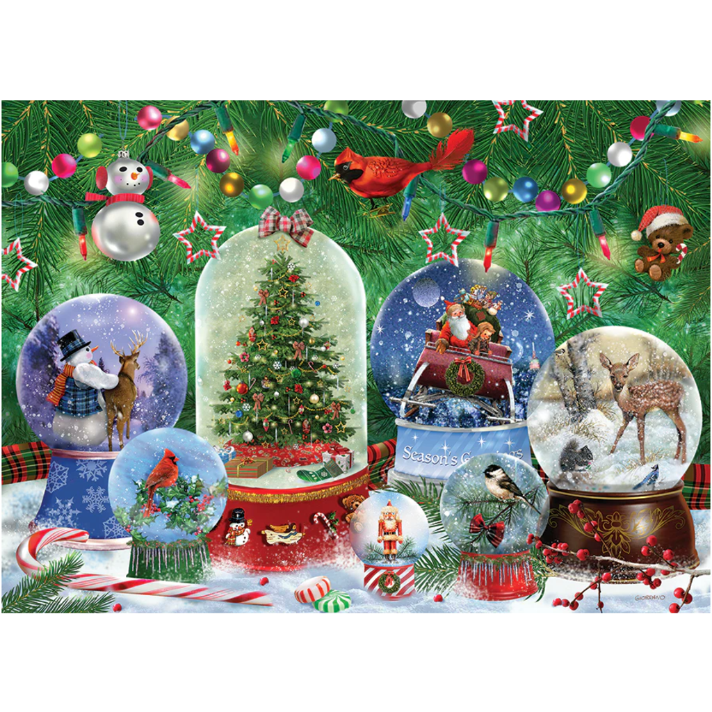 COBBLE HILL SNOW GLOBES 500 PC PUZZLE