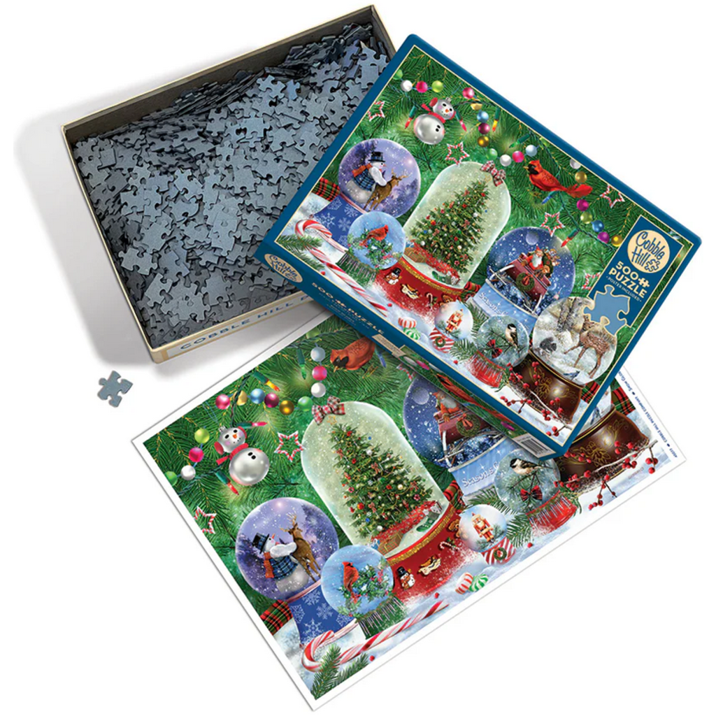 COBBLE HILL SNOW GLOBES 500 PC PUZZLE