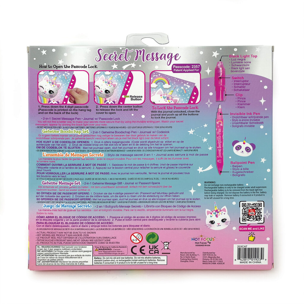 HOT FOCUS CATICORN SECRET MESSAGE SET