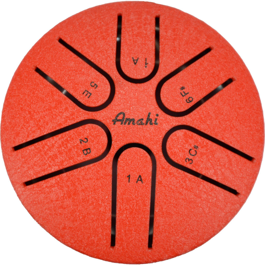 AMAHI UKULELES STEEL TONGUE DRUM RED