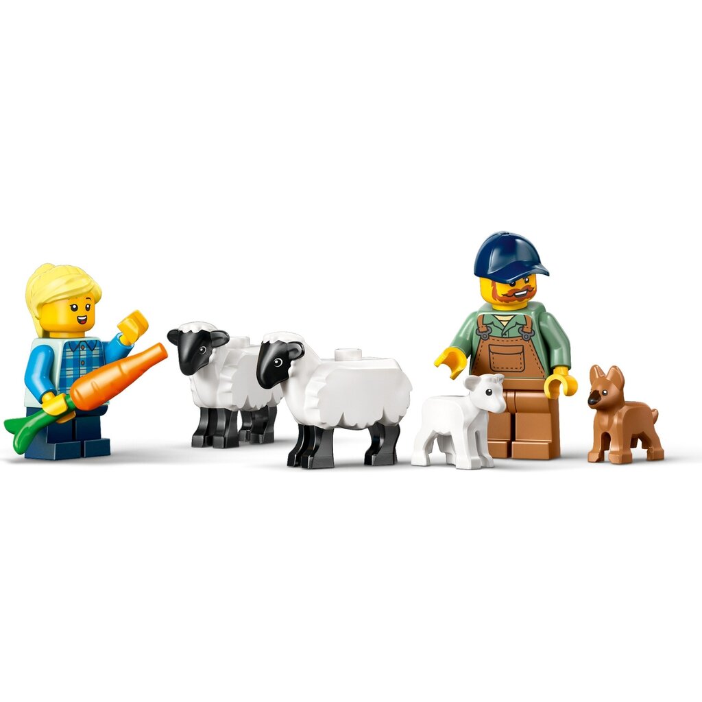 LEGO RED FARM TRACTOR WITH TRAILER & SHEEP