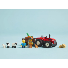 LEGO RED FARM TRACTOR WITH TRAILER & SHEEP