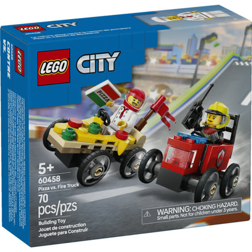 LEGO PIZZA VS. FIRE TRUCK RACE CAR PACK