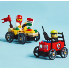 LEGO PIZZA VS. FIRE TRUCK RACE CAR PACK