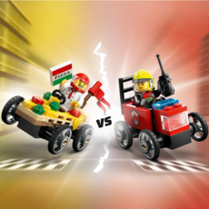 LEGO PIZZA VS. FIRE TRUCK RACE CAR PACK