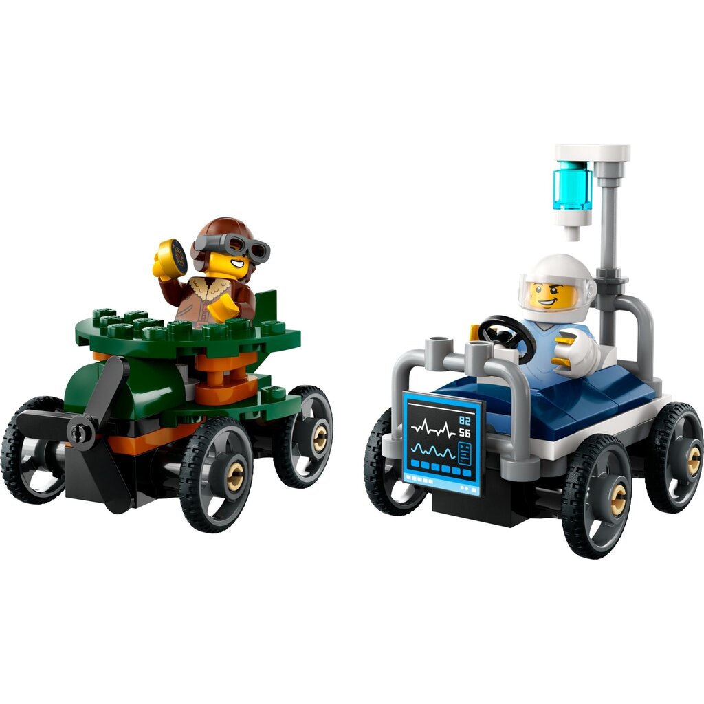 LEGO AIRPLANE VS. HOSPITAL BED RACE CAR PACK