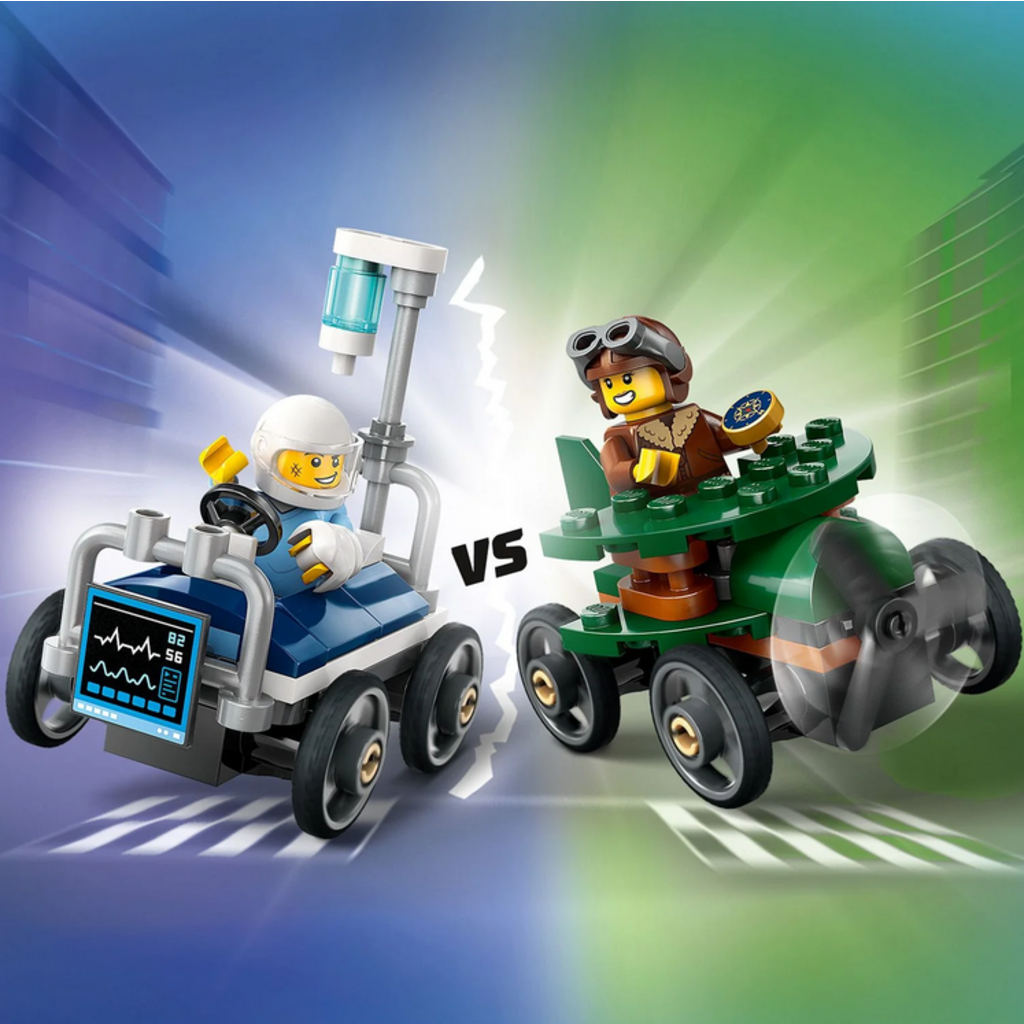 LEGO AIRPLANE VS. HOSPITAL BED RACE CAR PACK