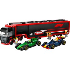 LEGO F1 TRUCK WITH RB20 & AMR24 F1 CARS