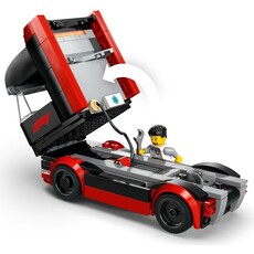 LEGO F1 TRUCK WITH RB20 & AMR24 F1 CARS