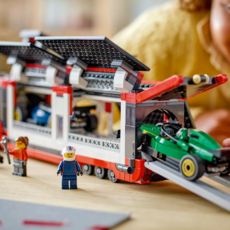 LEGO F1 TRUCK WITH RB20 & AMR24 F1 CARS