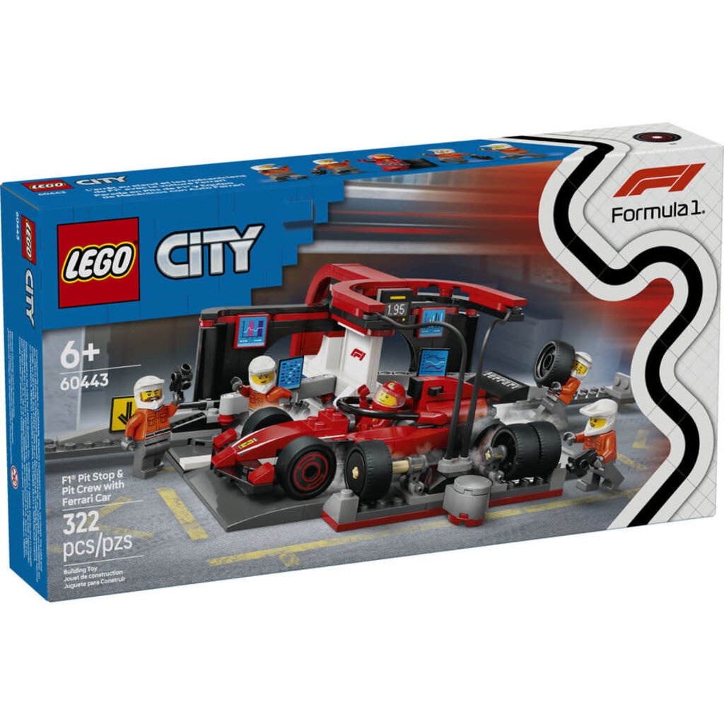 LEGO F1 PIT STOP & PIT CREW WITH FERRARI CAR