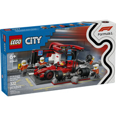 LEGO F1 PIT STOP & PIT CREW WITH FERRARI CAR