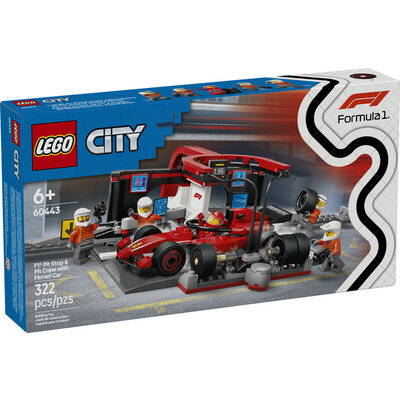 LEGO F1 PIT STOP & PIT CREW WITH FERRARI CAR