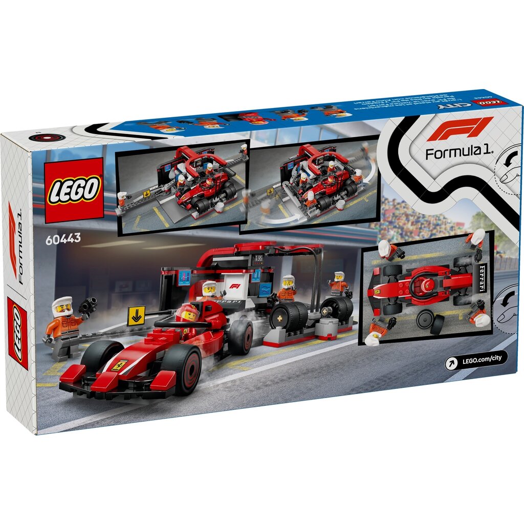 LEGO F1 PIT STOP & PIT CREW WITH FERRARI CAR