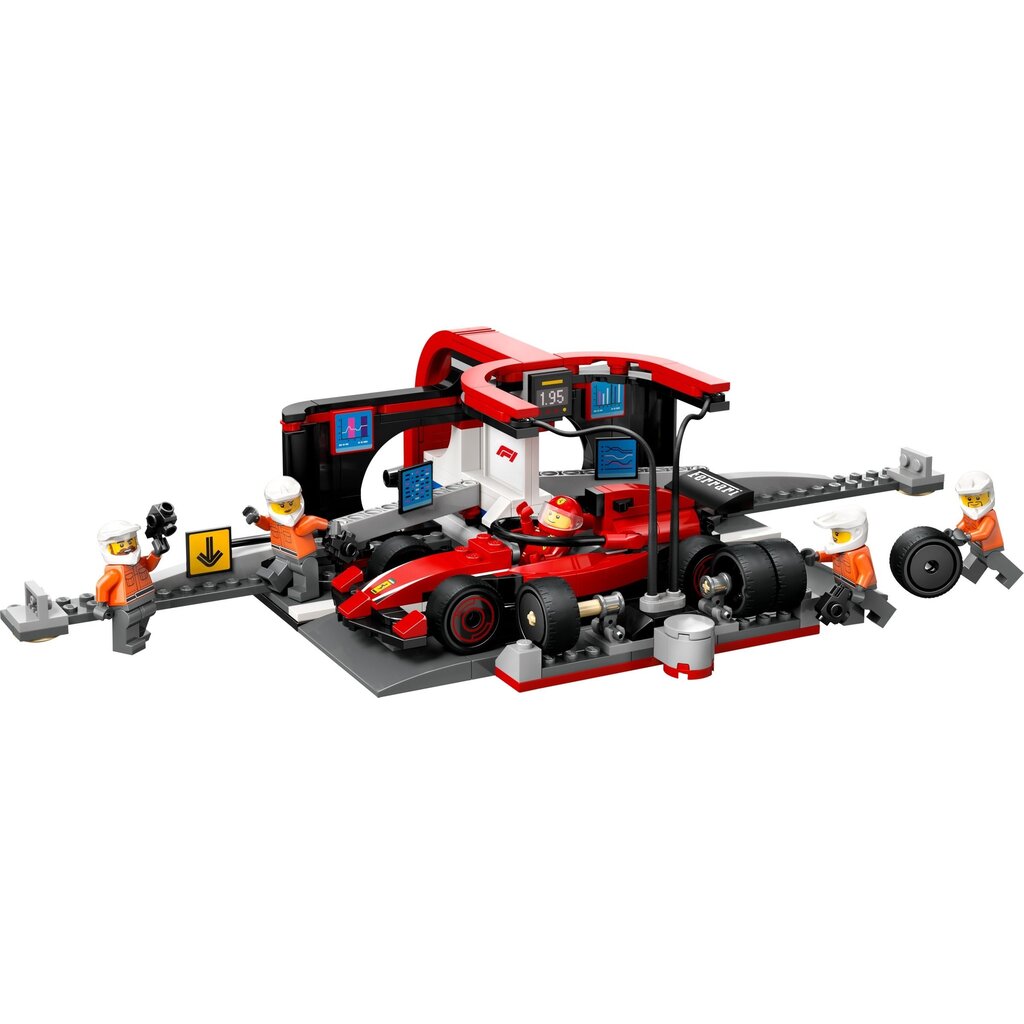 LEGO F1 PIT STOP & PIT CREW WITH FERRARI CAR