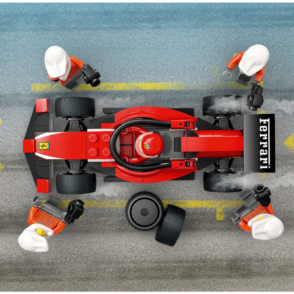 LEGO F1 PIT STOP & PIT CREW WITH FERRARI CAR