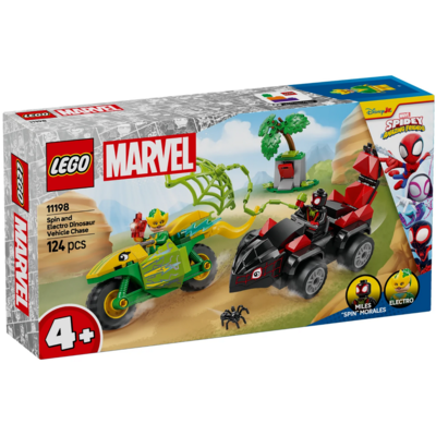 LEGO SPIN AND ELECTRO DINOSAUR VEHICLE CHASE