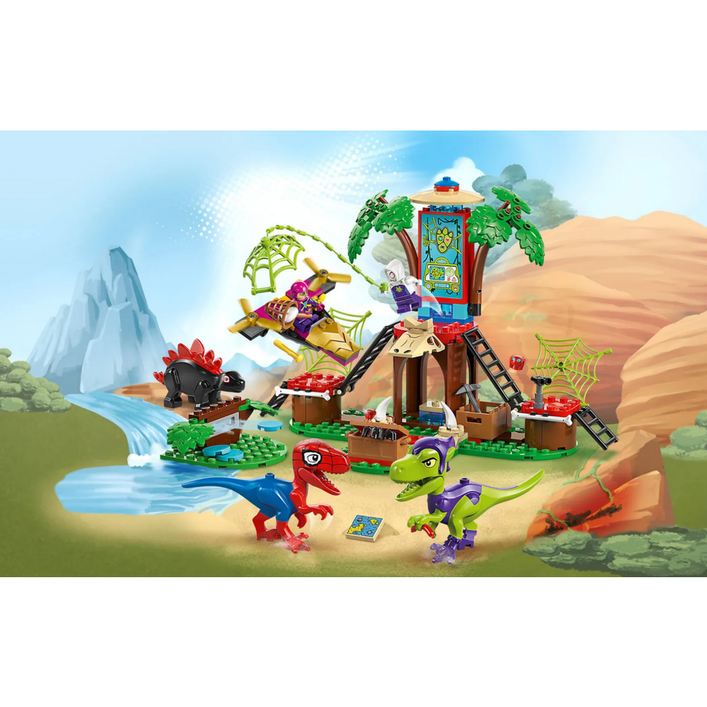 LEGO SPIDEY AND GOBBY'S RAPTOR BATTLE AT TREE HOUSE HQ
