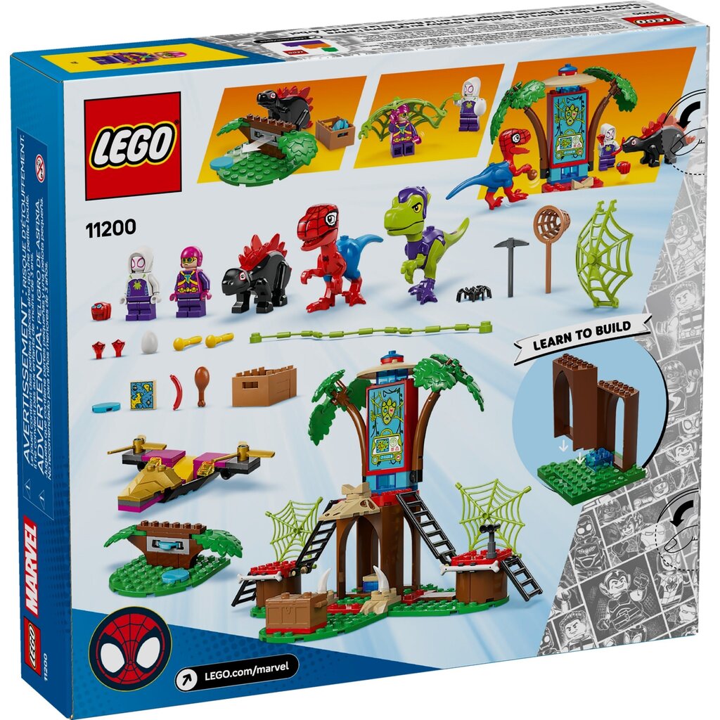 LEGO SPIDEY AND GOBBY'S RAPTOR BATTLE AT TREE HOUSE HQ