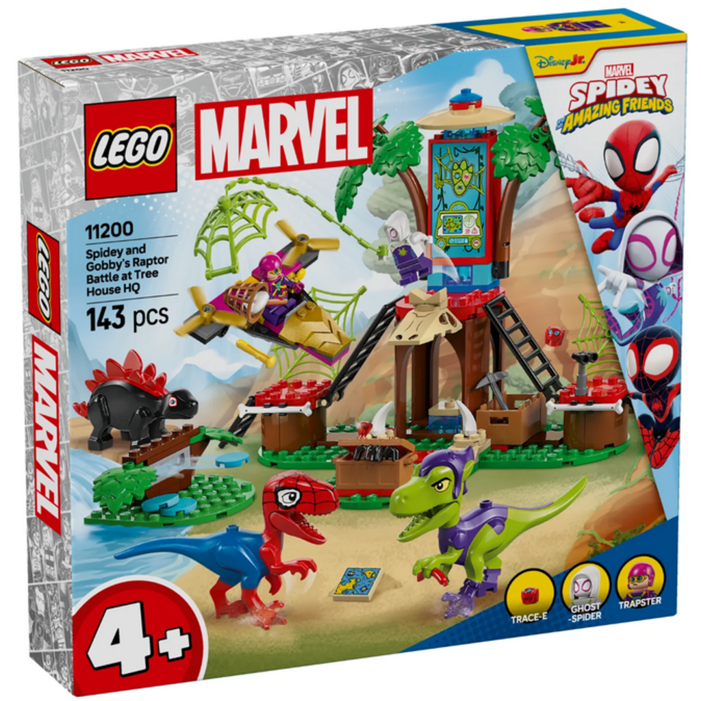 LEGO SPIDEY AND GOBBY'S RAPTOR BATTLE AT TREE HOUSE HQ