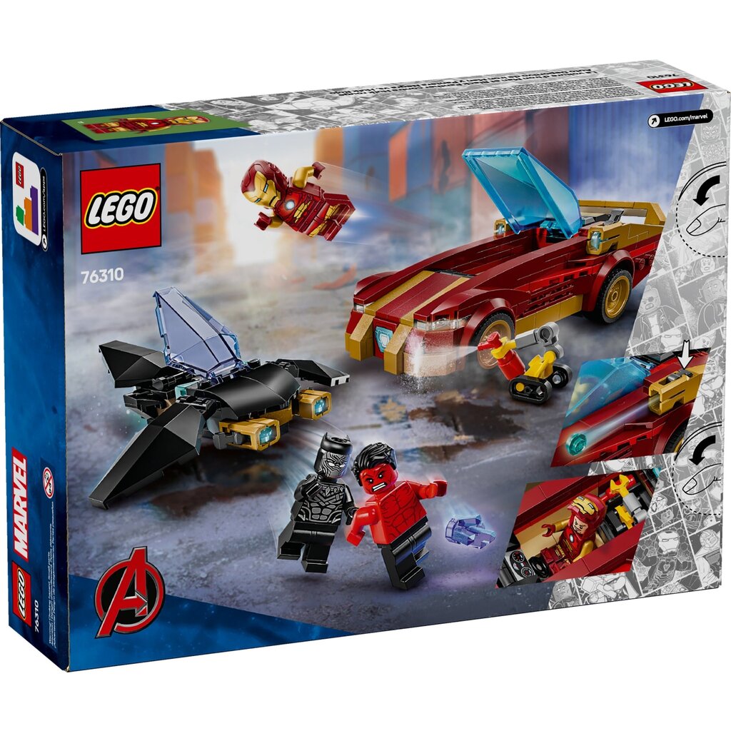 LEGO IRON MAN CAR & BLACK PANTHER VS. RED HULK
