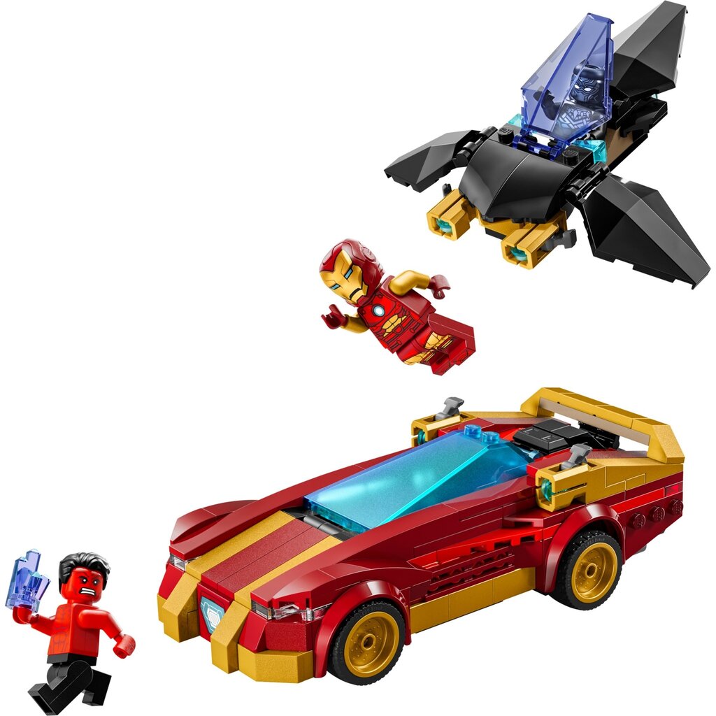LEGO IRON MAN CAR & BLACK PANTHER VS. RED HULK