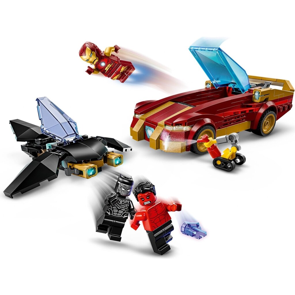 LEGO IRON MAN CAR & BLACK PANTHER VS. RED HULK