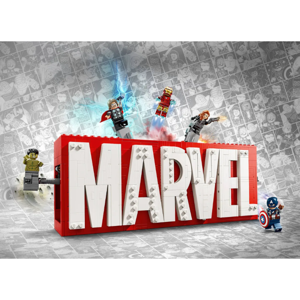 MARVEL LOGO MINIFIGURES THE TOY STORE