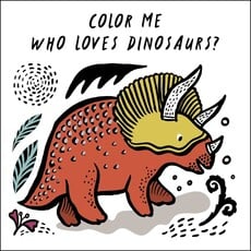 WORDS & PICTURES COLOR ME: WHO LOVES DINOSAURS? BATH BOOK*