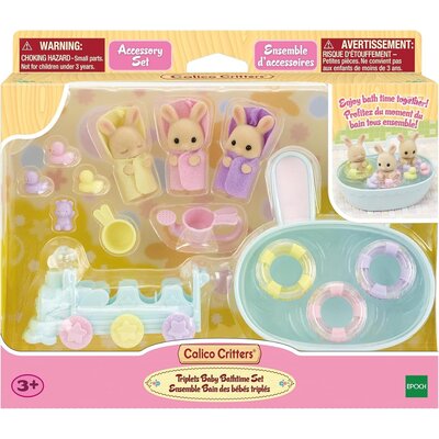 CALICO CRITTERS TRIPLETS BABY BATHTIME SET