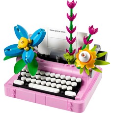 LEGO TYPEWRITER WITH FLOWERS
