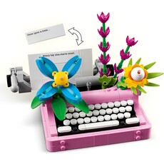 LEGO TYPEWRITER WITH FLOWERS