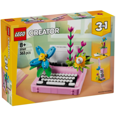LEGO TYPEWRITER WITH FLOWERS