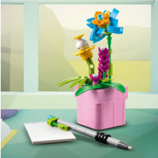 LEGO TYPEWRITER WITH FLOWERS