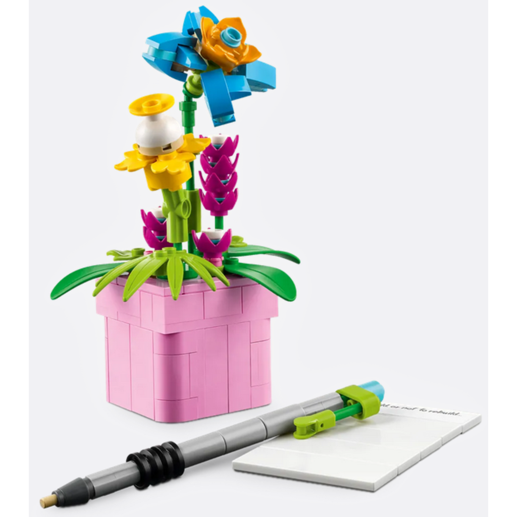 LEGO TYPEWRITER WITH FLOWERS