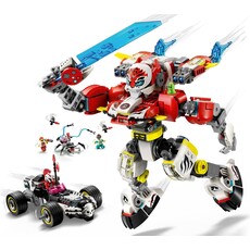 LEGO COOPER'S TIGER MECH & ZERO'S HOT ROD CAR