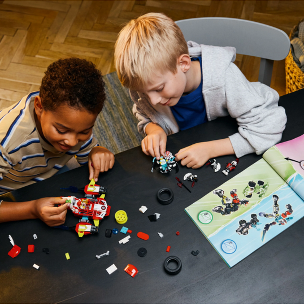 LEGO COOPER'S TIGER MECH & ZERO'S HOT ROD CAR