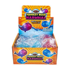 THE TOY NETWORK LIGHT UP SQUEEZY BEAD NARWHAL
