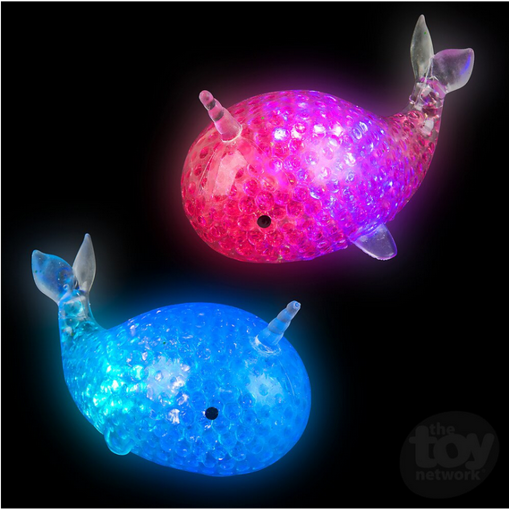 THE TOY NETWORK LIGHT UP SQUEEZY BEAD NARWHAL