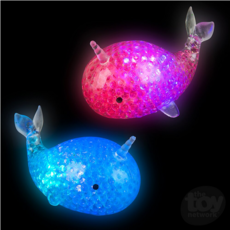 THE TOY NETWORK LIGHT UP SQUEEZY BEAD NARWHAL
