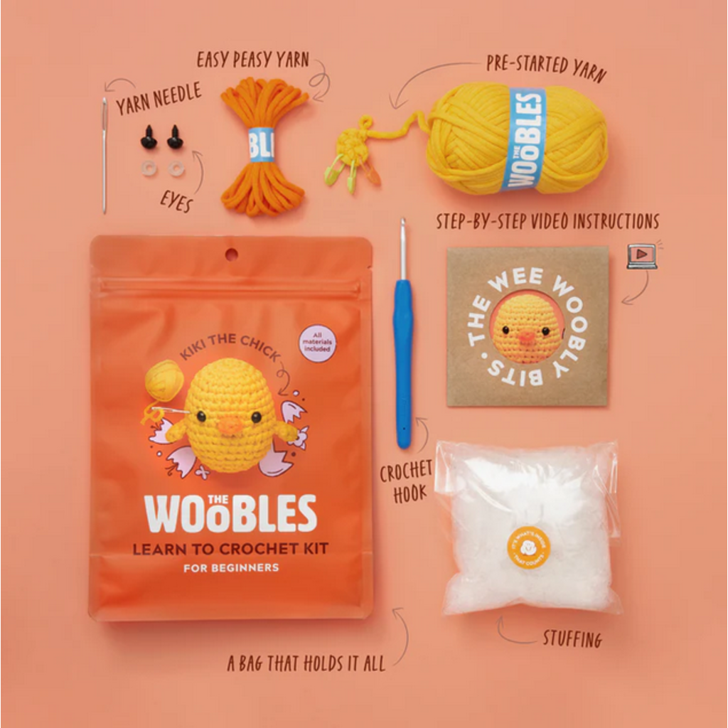 WOOBLES KIKI CHICK BEGINNER CROCHET KIT
