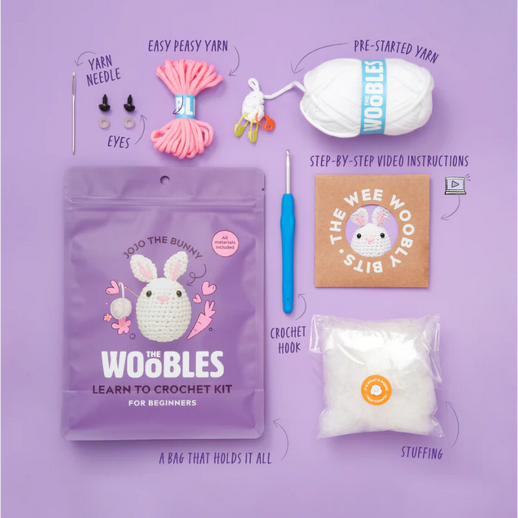 WOOBLES JOJO BUNNY BEGINNER CROCHET KIT
