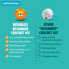WOOBLES SEBASTIAN LION BEGINNER CROCHET KIT