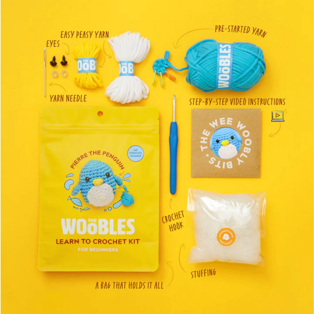 WOOBLES PIERRE PENGUIN BEGINNER CROCHET KIT