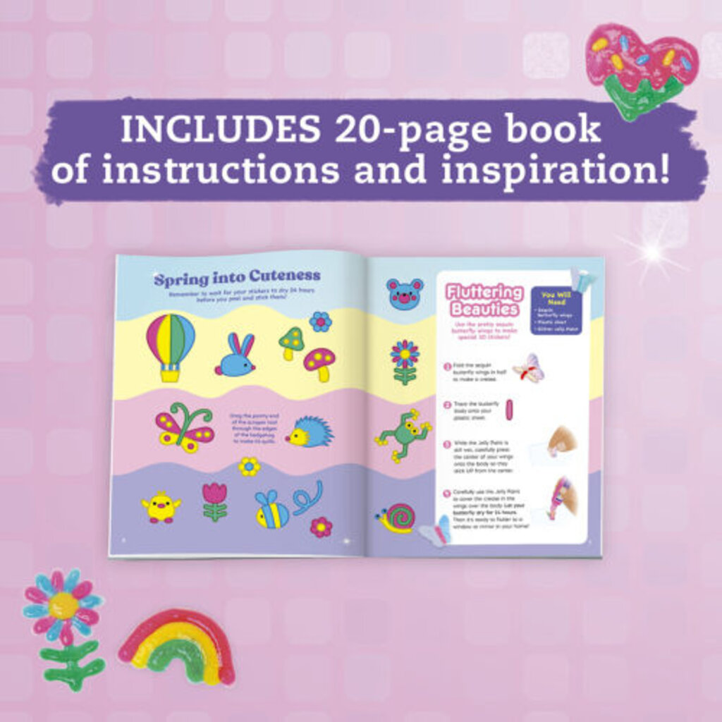 KLUTZ KLUTZ PAINT & PEEL JELLY STICKERS: GLITTER GOALS!