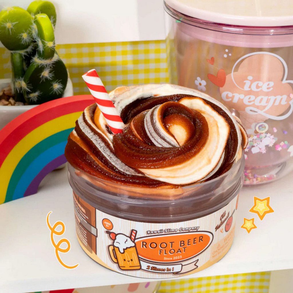 KAWAII SLIME COMPANY ROOT BEER FLOAT 2-IN-1 SLIME