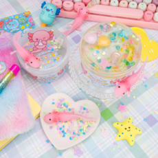 KAWAII SLIME COMPANY BABY AXOLOTL CLEAR SLIME