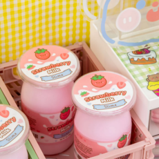 KAWAII SLIME COMPANY STRAWBERRY MILK GLOSSY SLIME